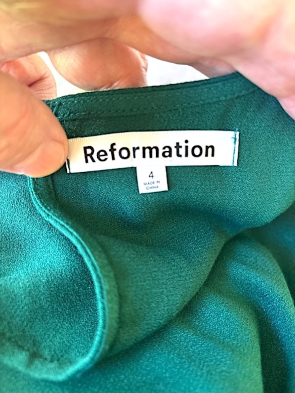 REFORMATION Gavin Cap-Sleeve Midi Dress w/ Cutout Back EUC/sz 4 - Picture 14 of 15